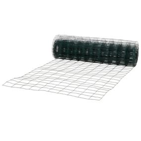 Klikstrom 75x100mm PVC-coated Steel Wire mesh roll, (L)25m (H)1m