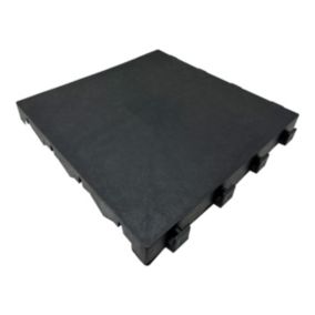 Klikstrom Angara Dark grey Clippable deck tile (L)40cm (W)40cm (T)45mm
