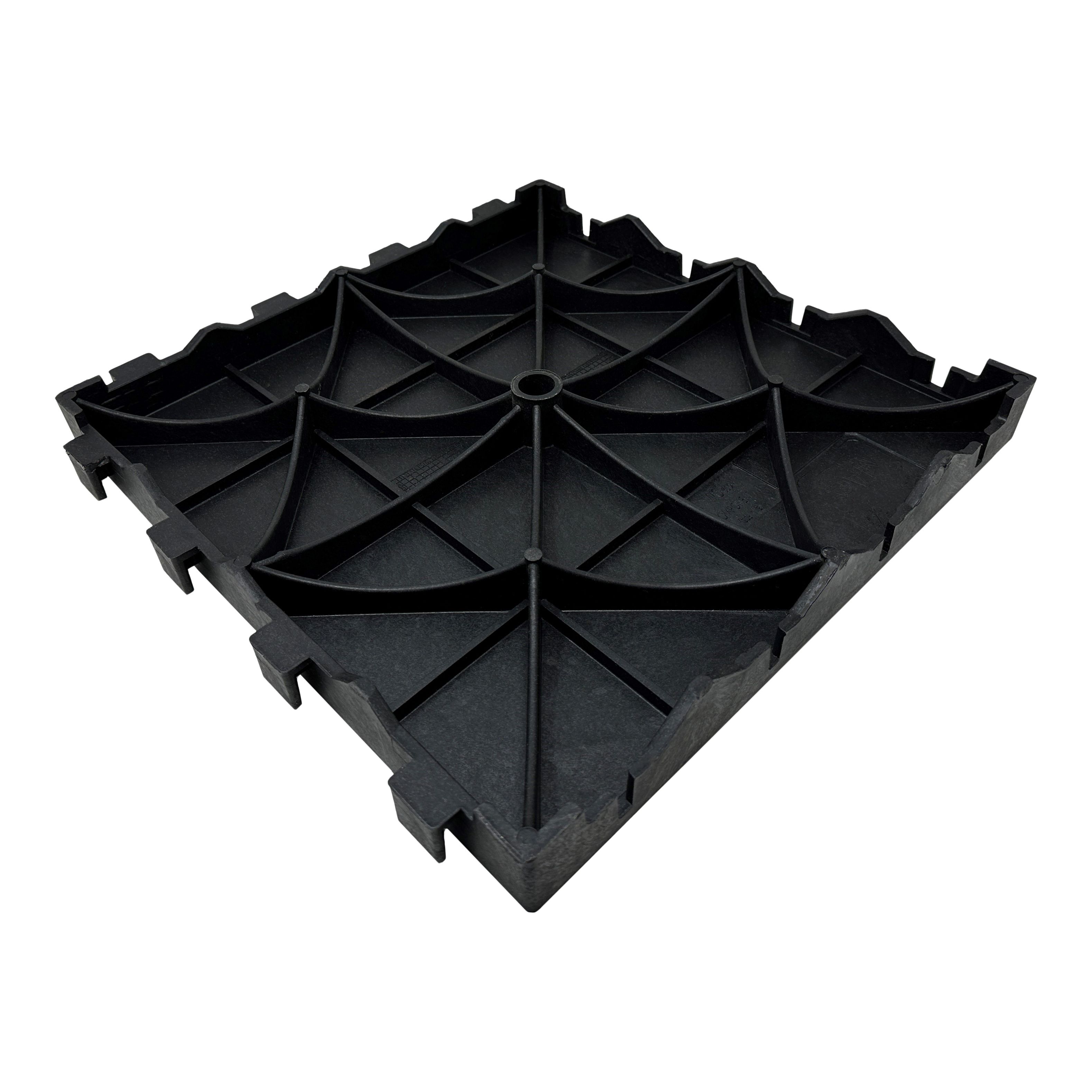 Klikstrom Angara Dark grey Clippable deck tile (L)40cm (W)40cm (T)45mm