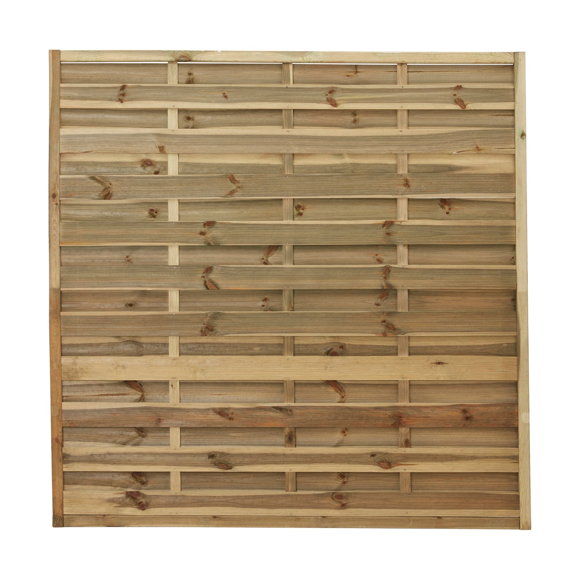 Klikstrom Douro Traditional Pressure treated Brown Wooden Fence panel (W)1.8m (H)1.8m