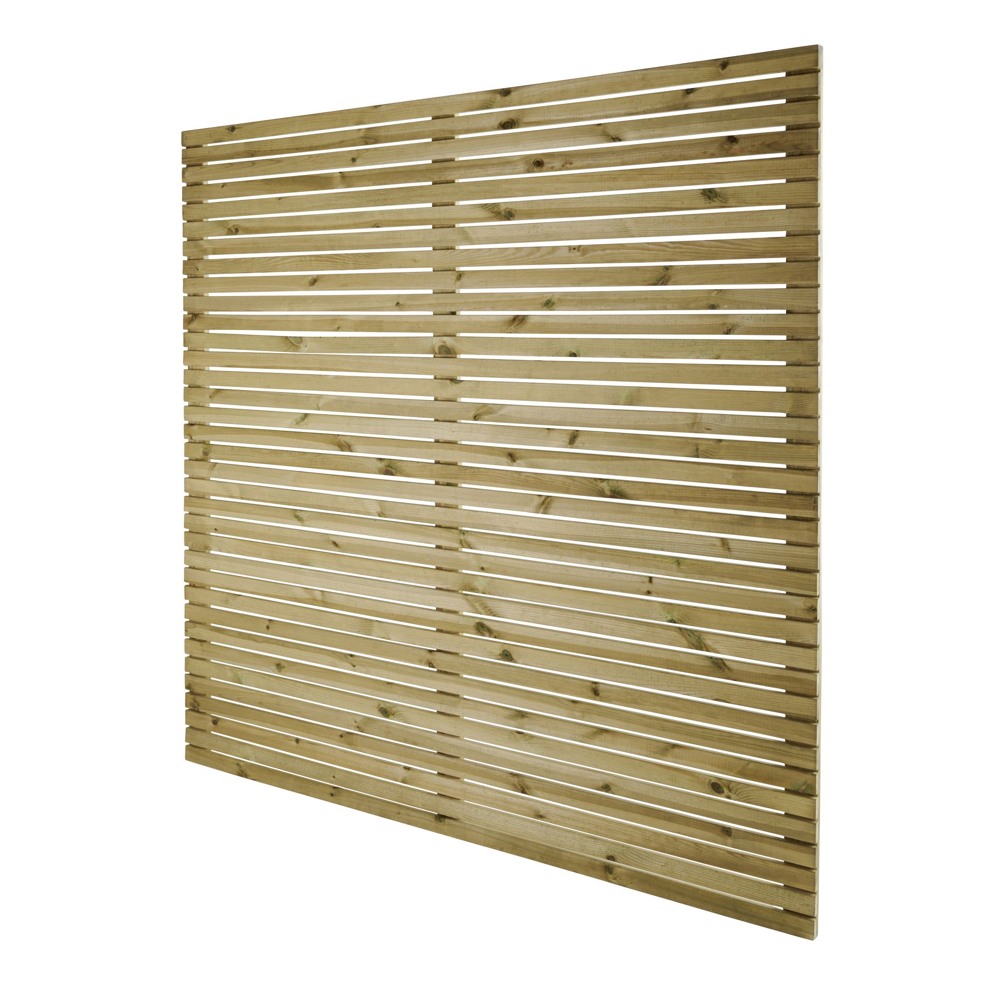 Klikstrom Lemhi Contemporary Closeboard Venetian Autoclave & pressure treated Wooden Fence panel (W)1.8m (H)1.8m