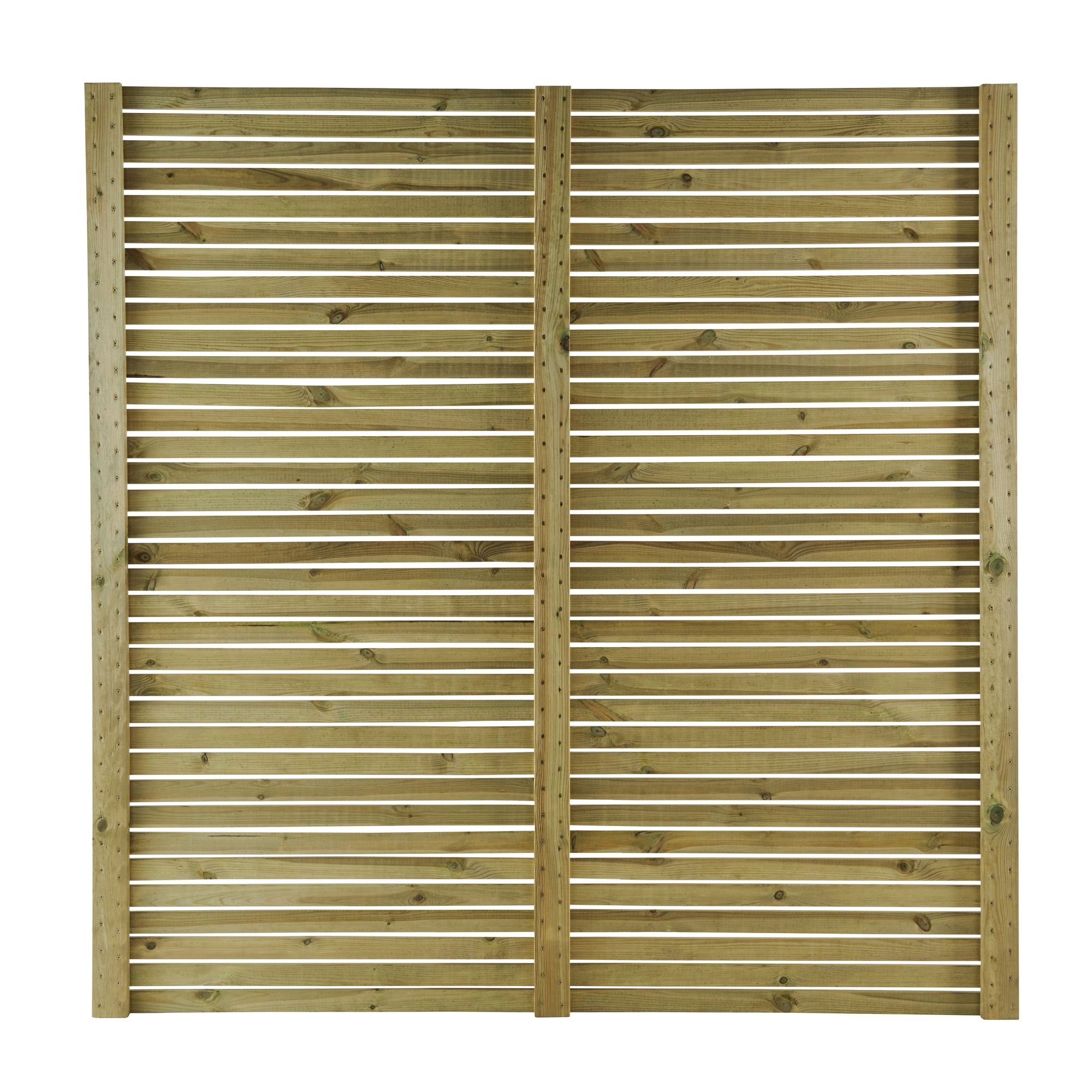 Klikstrom Lemhi Contemporary Closeboard Venetian Autoclave & pressure treated Wooden Fence panel (W)1.8m (H)1.8m