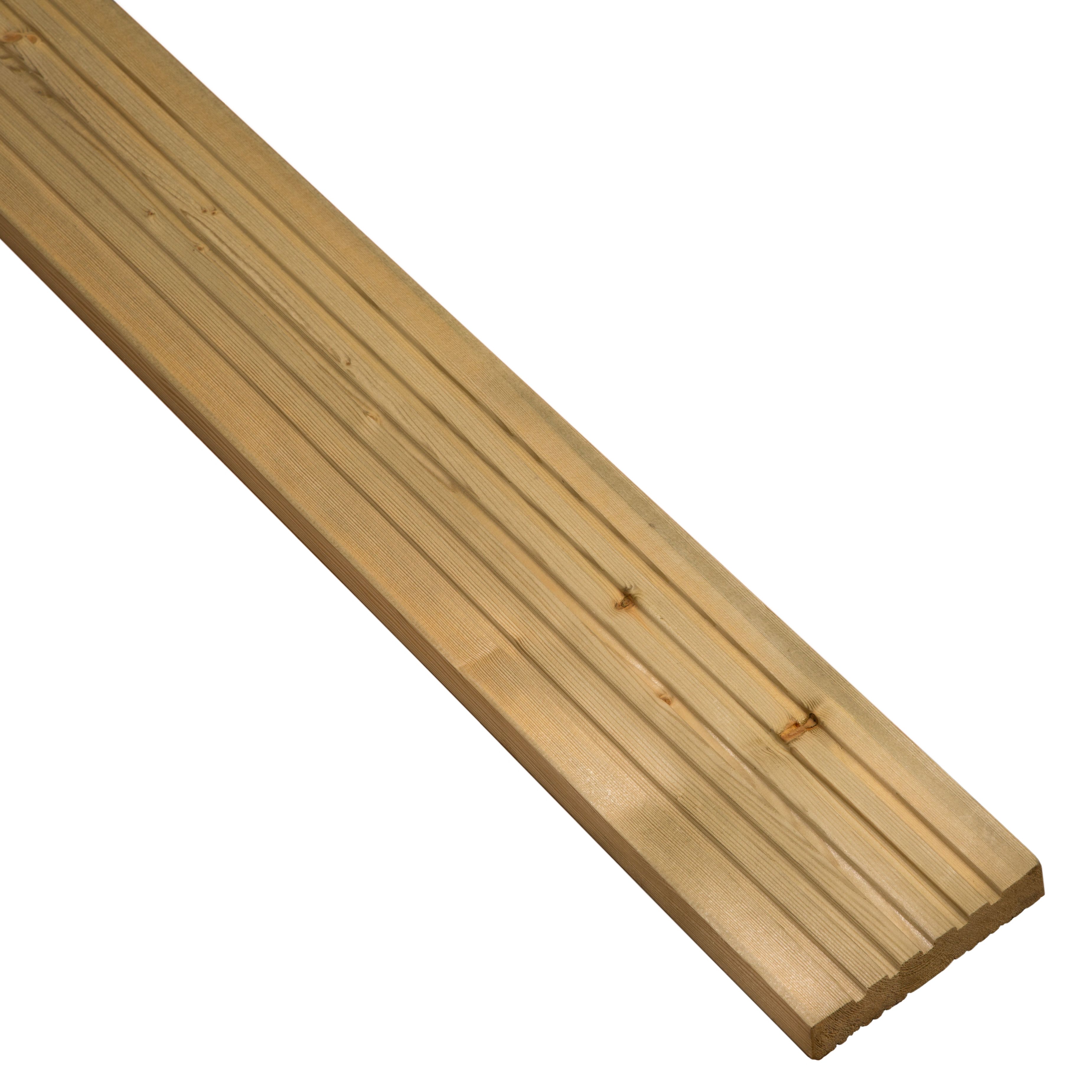 Klikstrom Madeira Green Spruce Deck board (L)2.4m (W)120mm (T)24mm