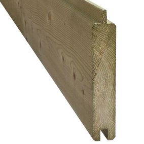 Klikstrom Neva Autoclave Green Wood Fence board (L)1.79m (W)132mm (T)21mm (H)13.2cm
