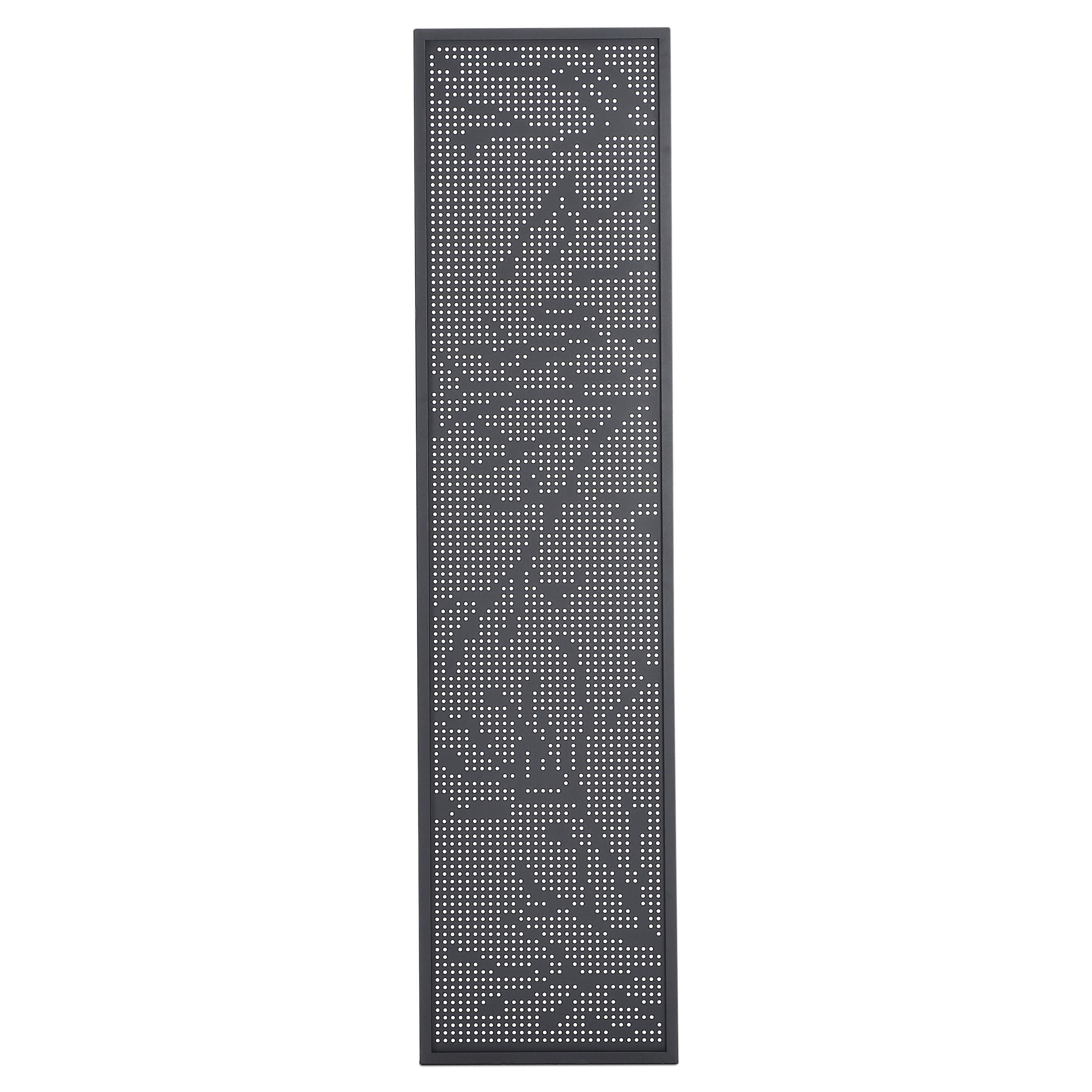 Klikstrom Neva Contemporary Dark grey Metal 1/4 fence panel (W)0.44m (H)1.79m
