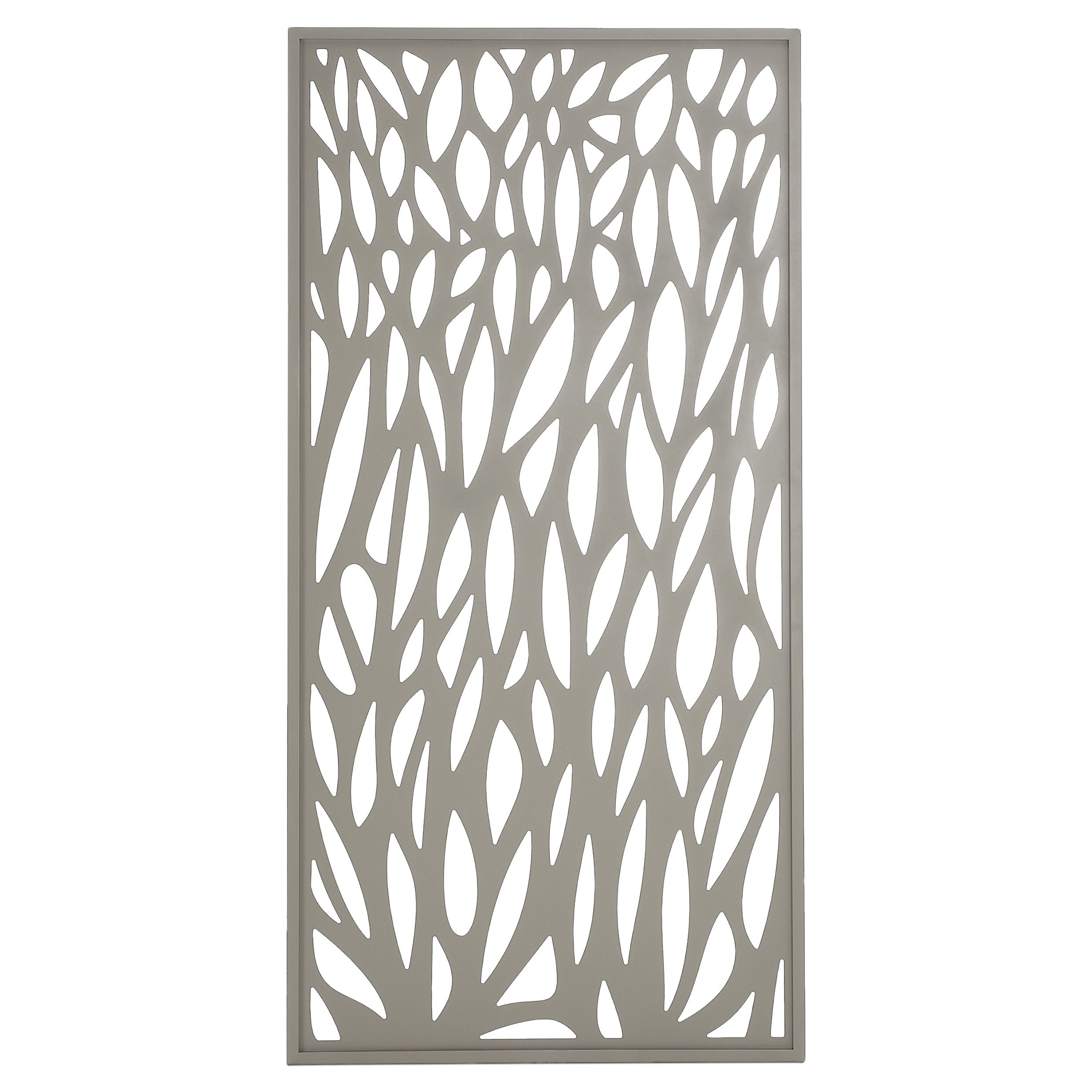 Klikstrom Neva Contemporary Taupe Metal 1/2 fence panel (W)0.88m (H)1.79m