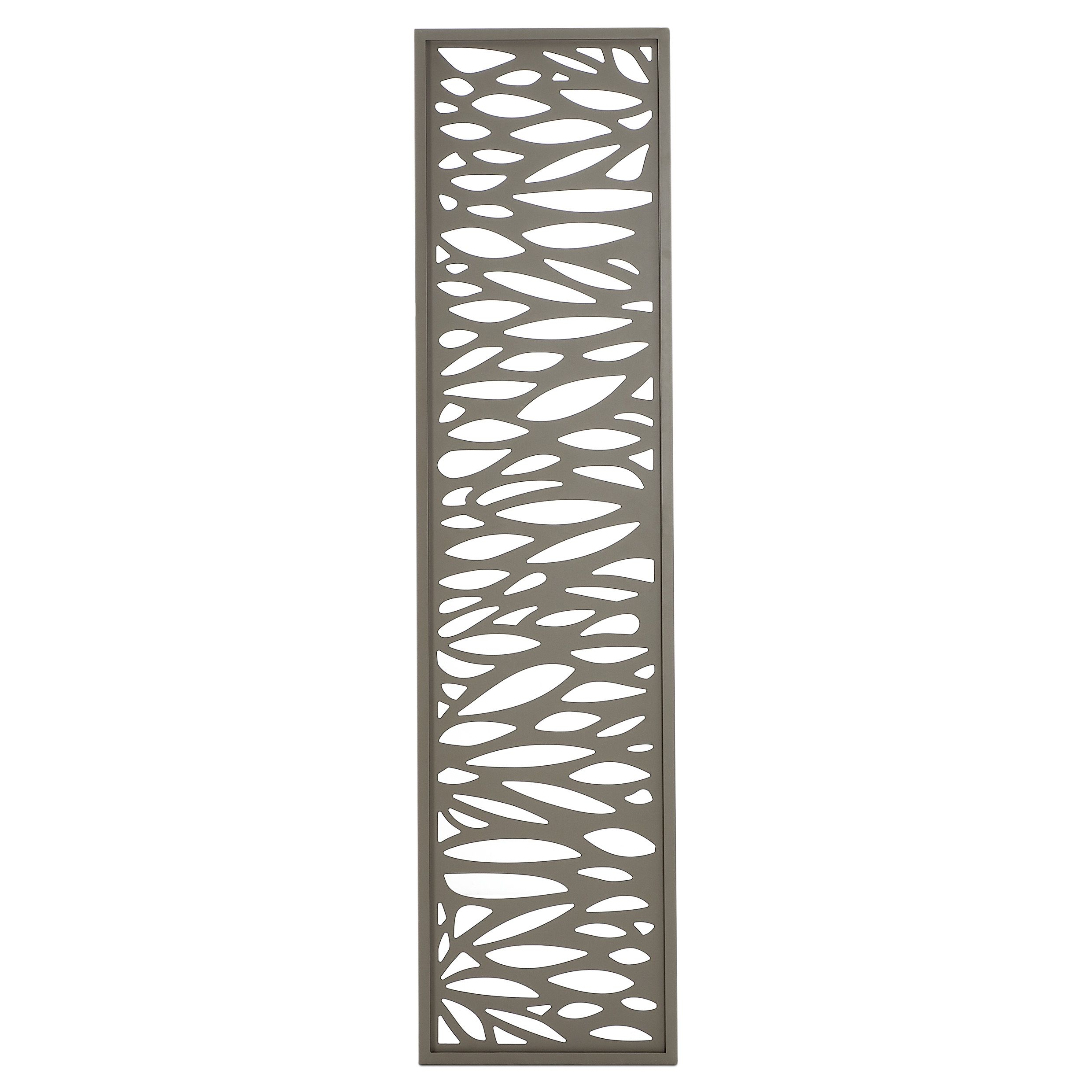 Klikstrom Neva Contemporary Taupe Metal 1/4 fence panel (W)0.44m (H)1.79m