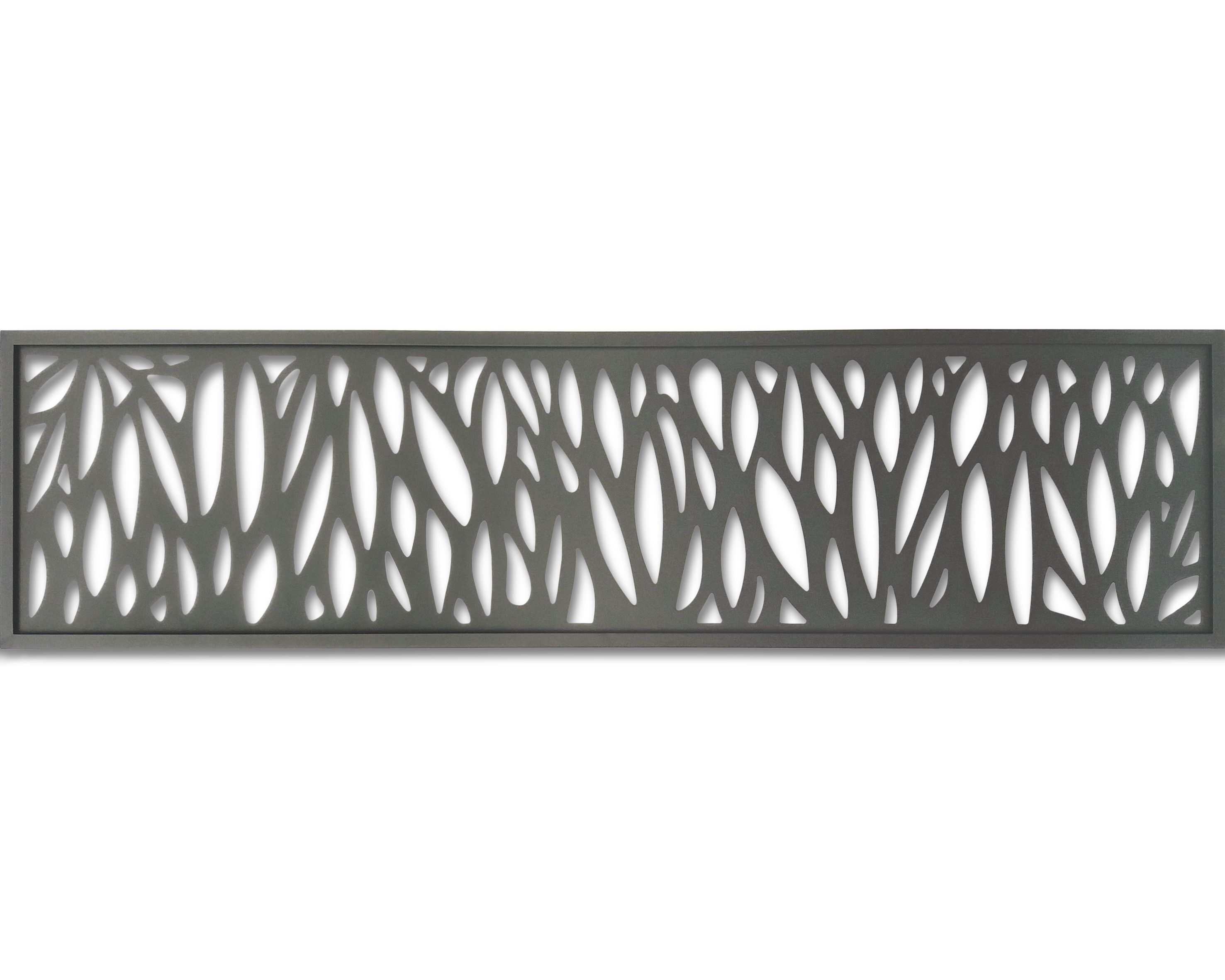 Klikstrom Neva Contemporary Taupe Metal 1/4 fence panel (W)0.44m (H)1.79m