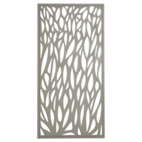 Klikstrom Neva Taupe Metal 1/2 fence panel (W)0.88m (H)1.79m