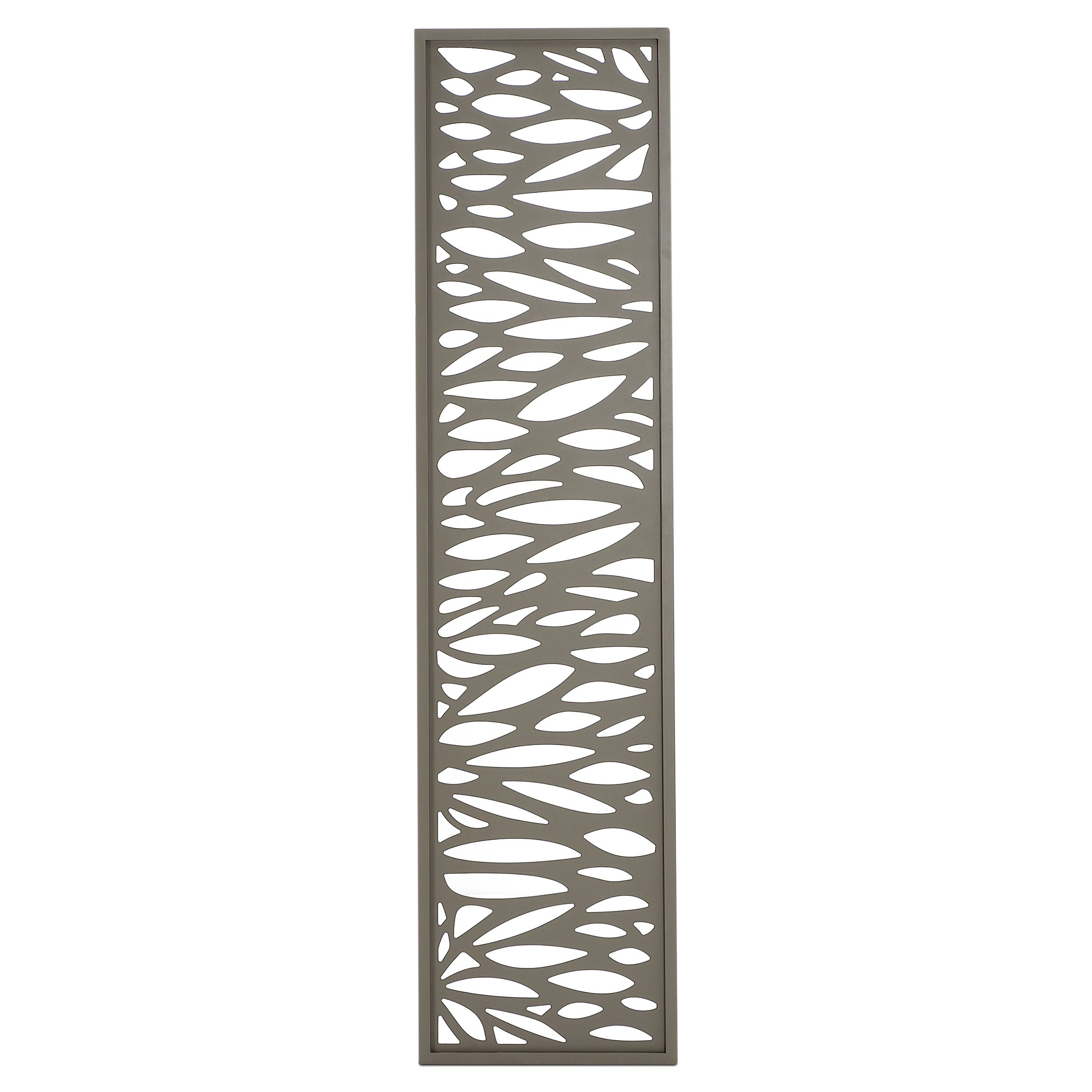 Klikstrom Neva Taupe Metal 1/4 fence panel (W)0.44m (H)1.79m