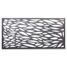 Klikstrom Neva Untreated Dark grey Metal 1/2 fence panel (W)1.79m (H)0.88m