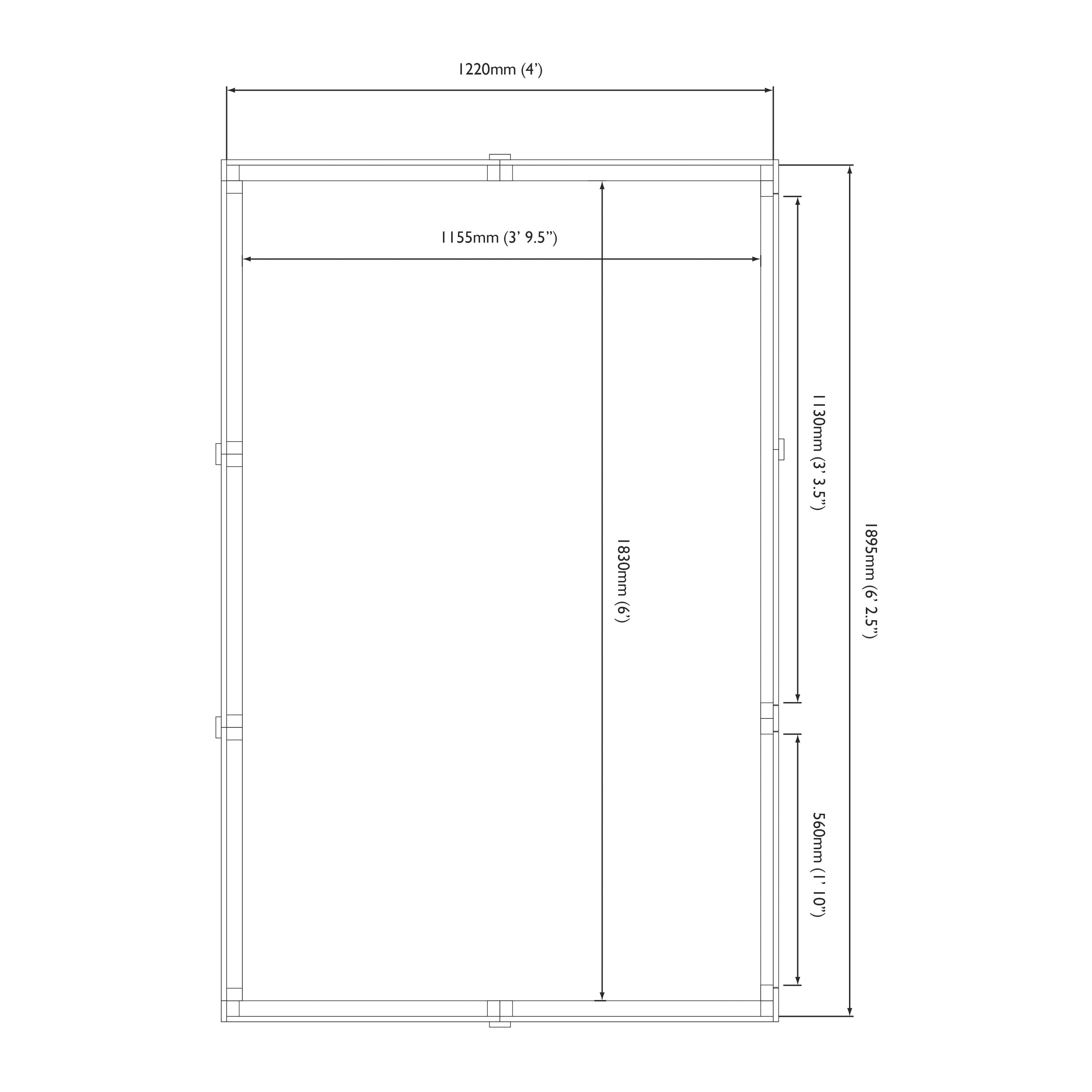 Klikstrom Pent 3 door Shed with floor