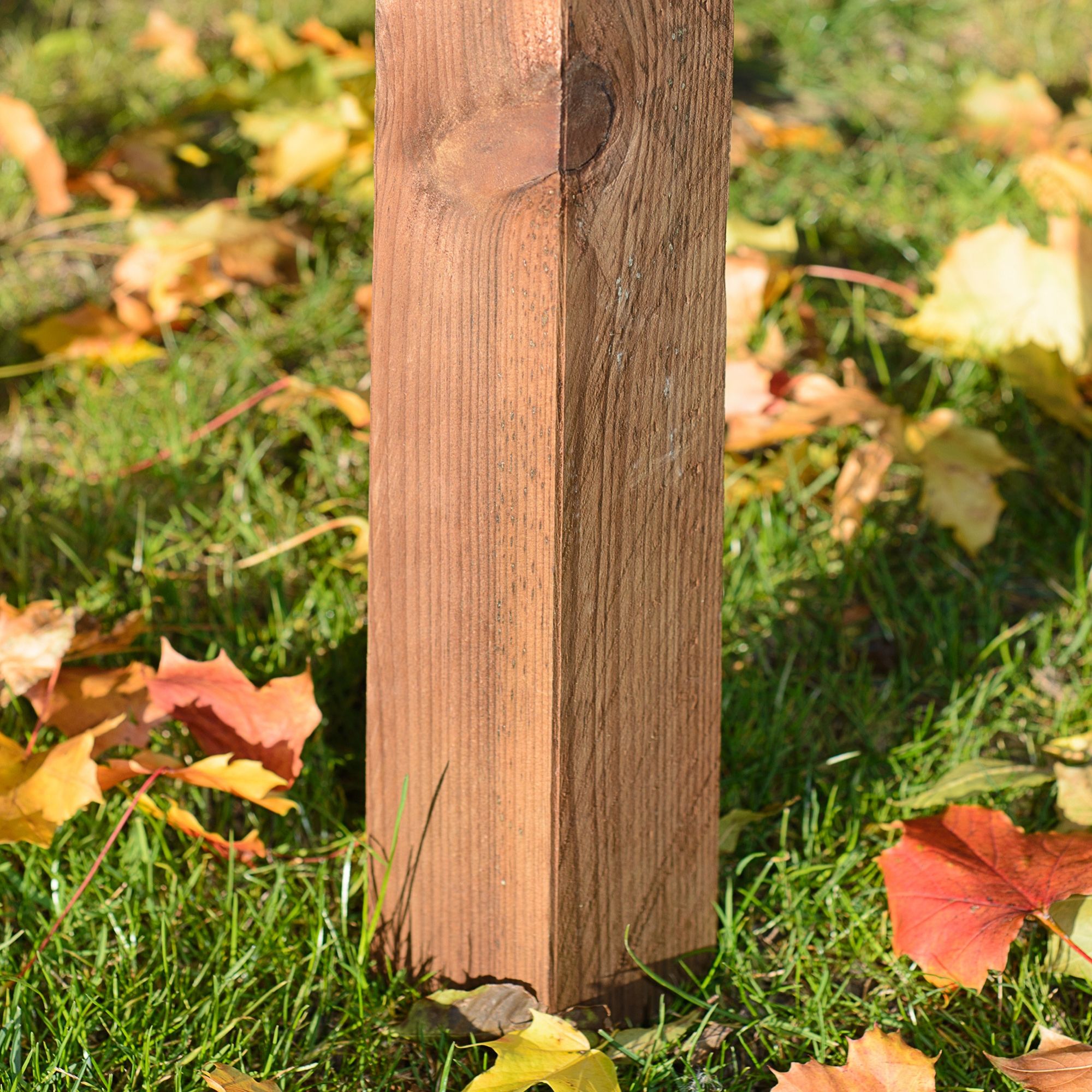 Klikstrom UC4 Brown Square Wooden Fence post (H)1.8m (W)70mm