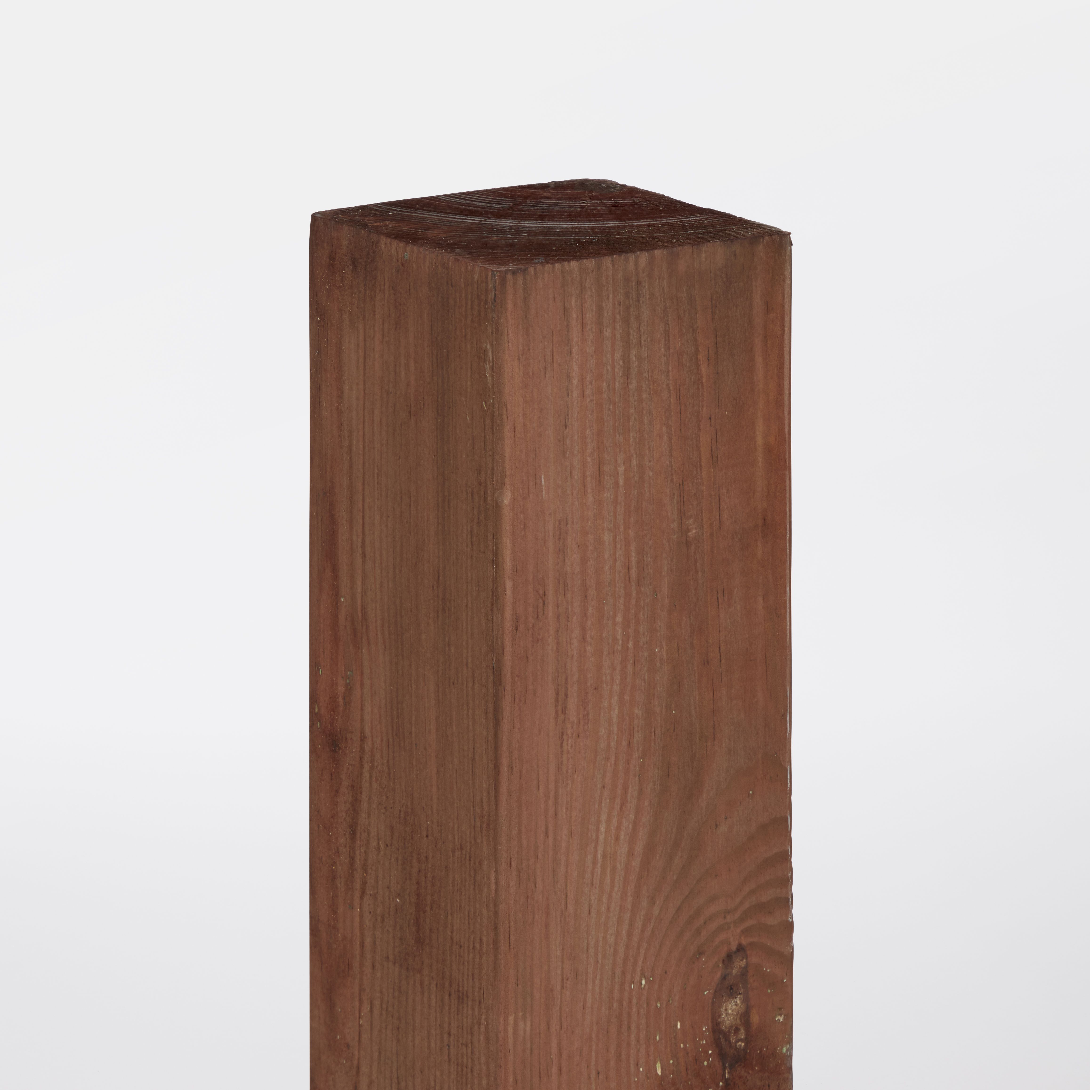 Klikstrom UC4 Brown Square Wooden Fence post (H)2.4m (W)90mm