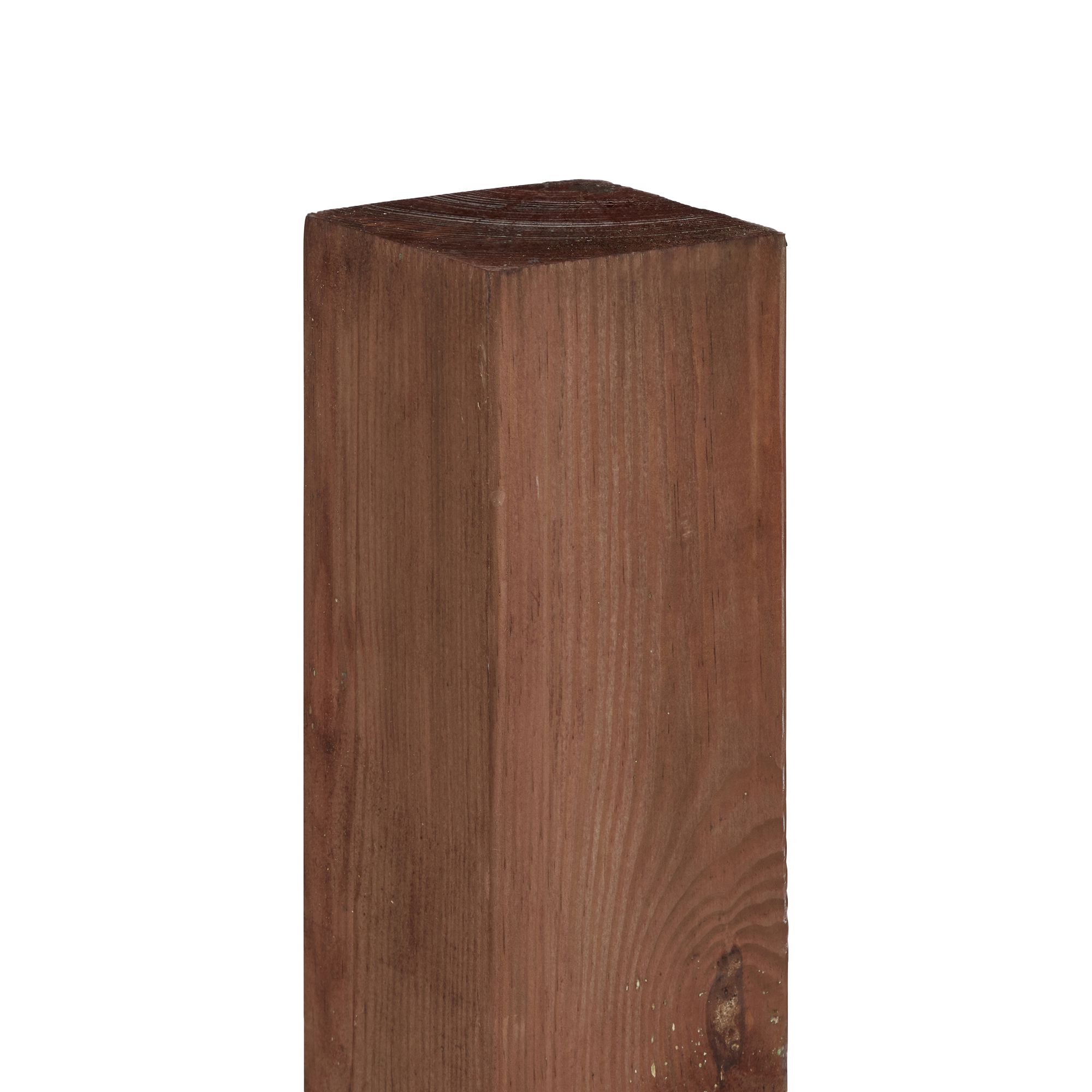 Klikstrom UC4 Brown Square Wooden Fence post (H)2.4m (W)90mm
