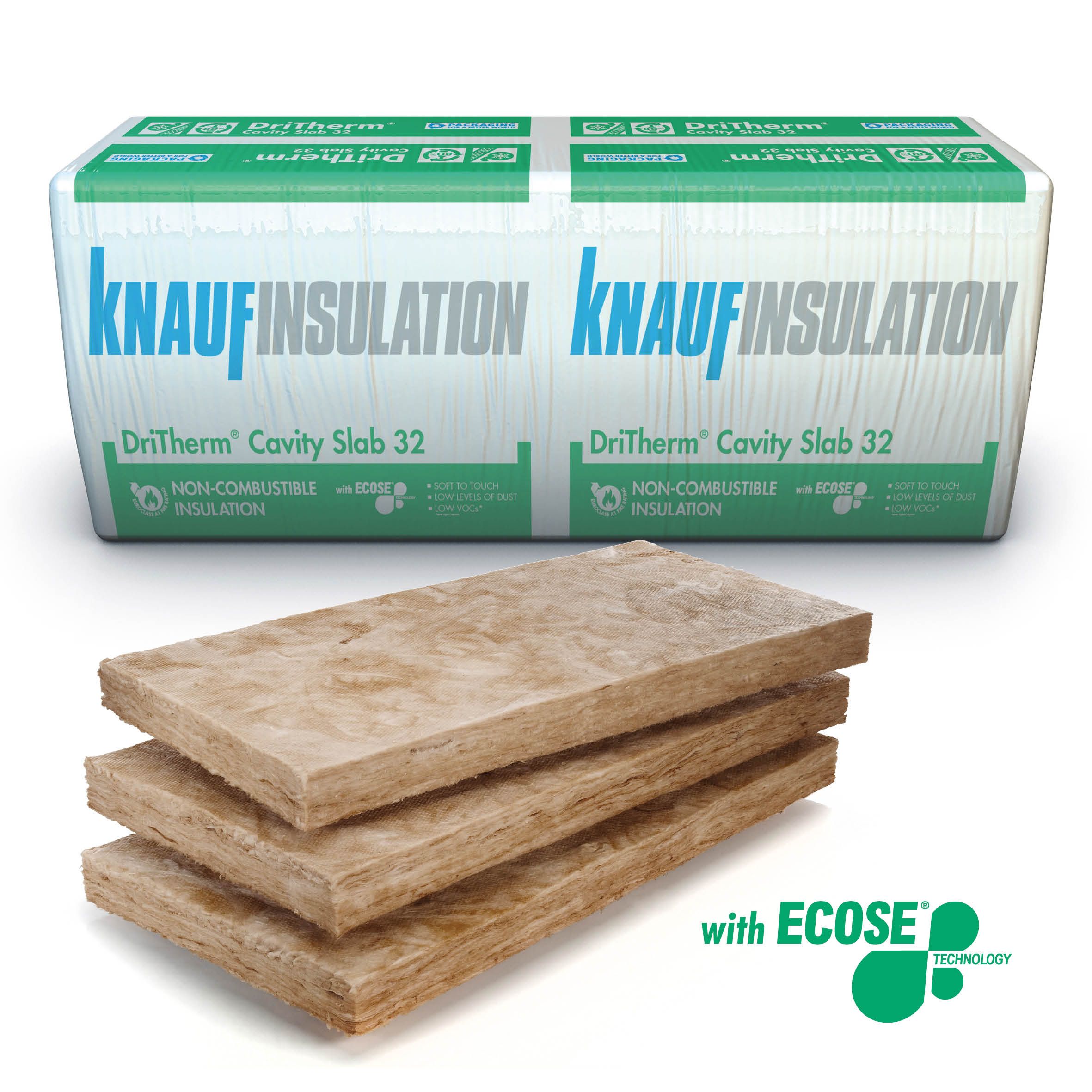 Knauf Dritherm Glasswool 100mm Insulation board (L)1.2m (W)0.46m, Pack of 6