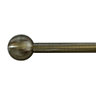 Knole Antique brass effect Metal Ball Curtain pole finial (Dia)19mm, Pack of 2