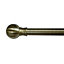 Knole Antique brass effect Metal Ball Curtain pole finial (Dia)28mm, Pack of 2