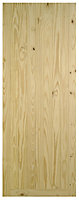 Knotty pine Oak veneer External Door, (H)2032mm (W)813mm