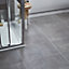 Konkrete Anthracite Matt Modern Concrete effect Porcelain Wall & floor Tile, Pack of 8, (L)307mm (W)617mm