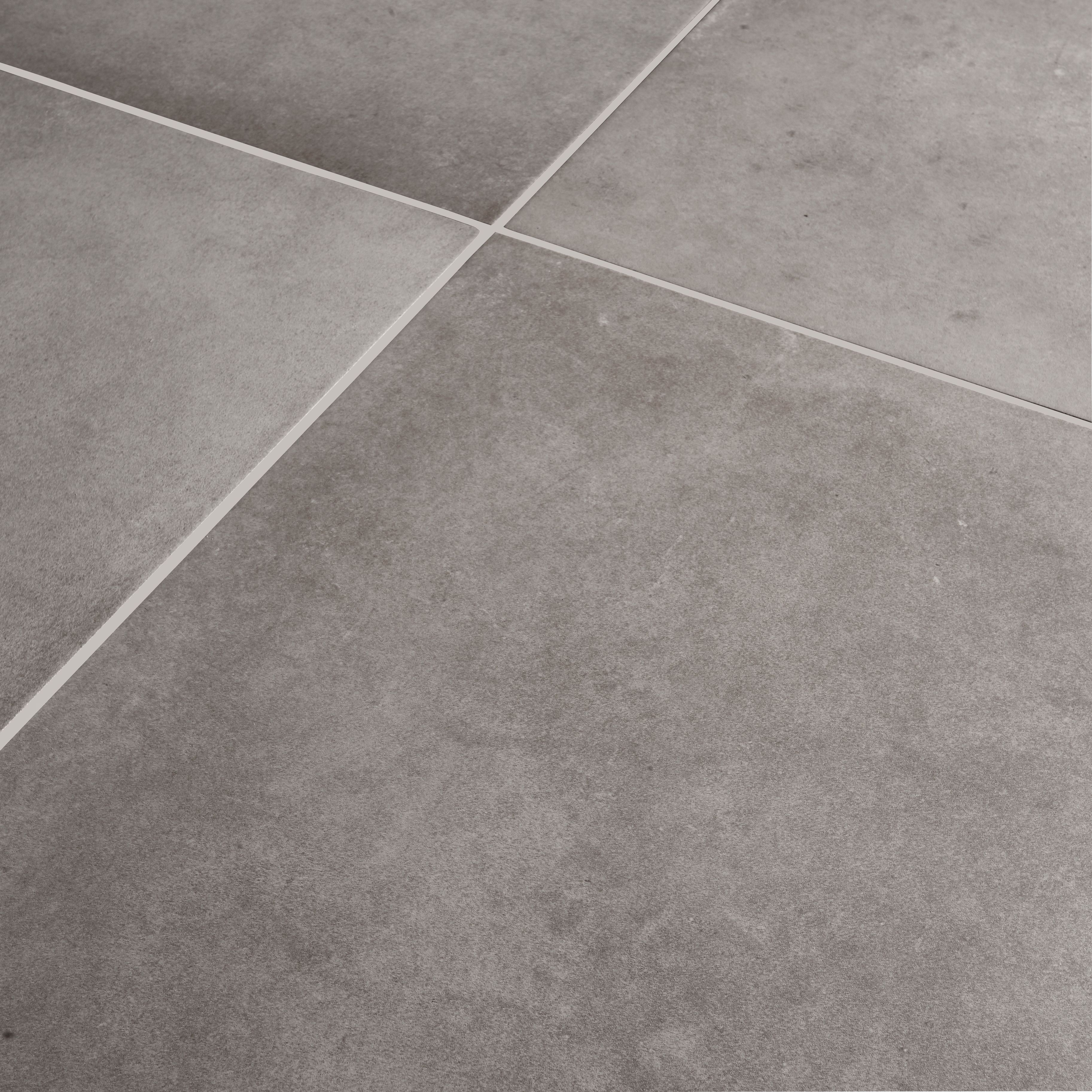 Konkrete Grey Matt Concrete effect Porcelain Wall & floor Tile, Pack of ...