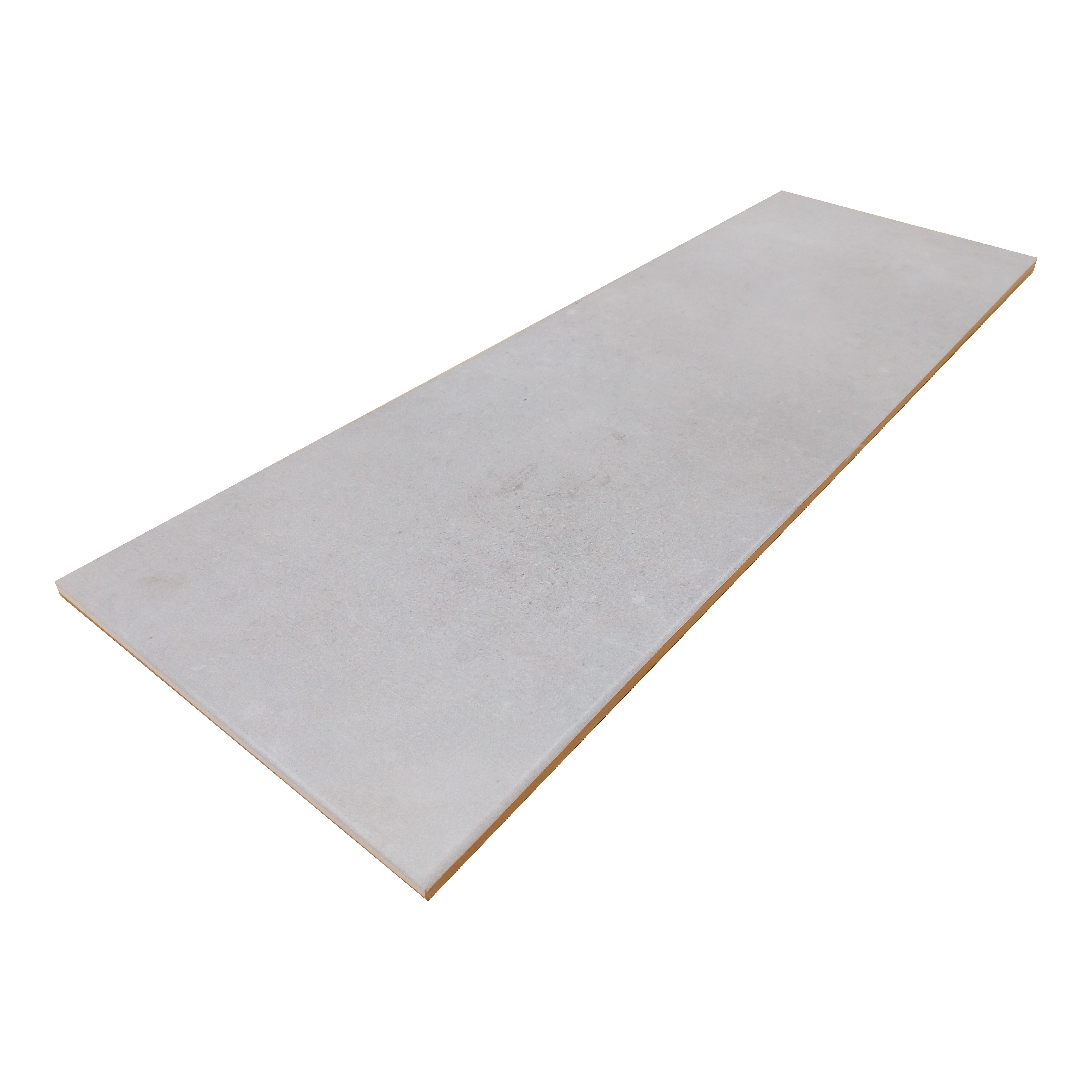 Konkrete Grey Matt Konkrete Concrete effect Ceramic Wall Tile, Pack of 8, (L)600mm (W)200mm
