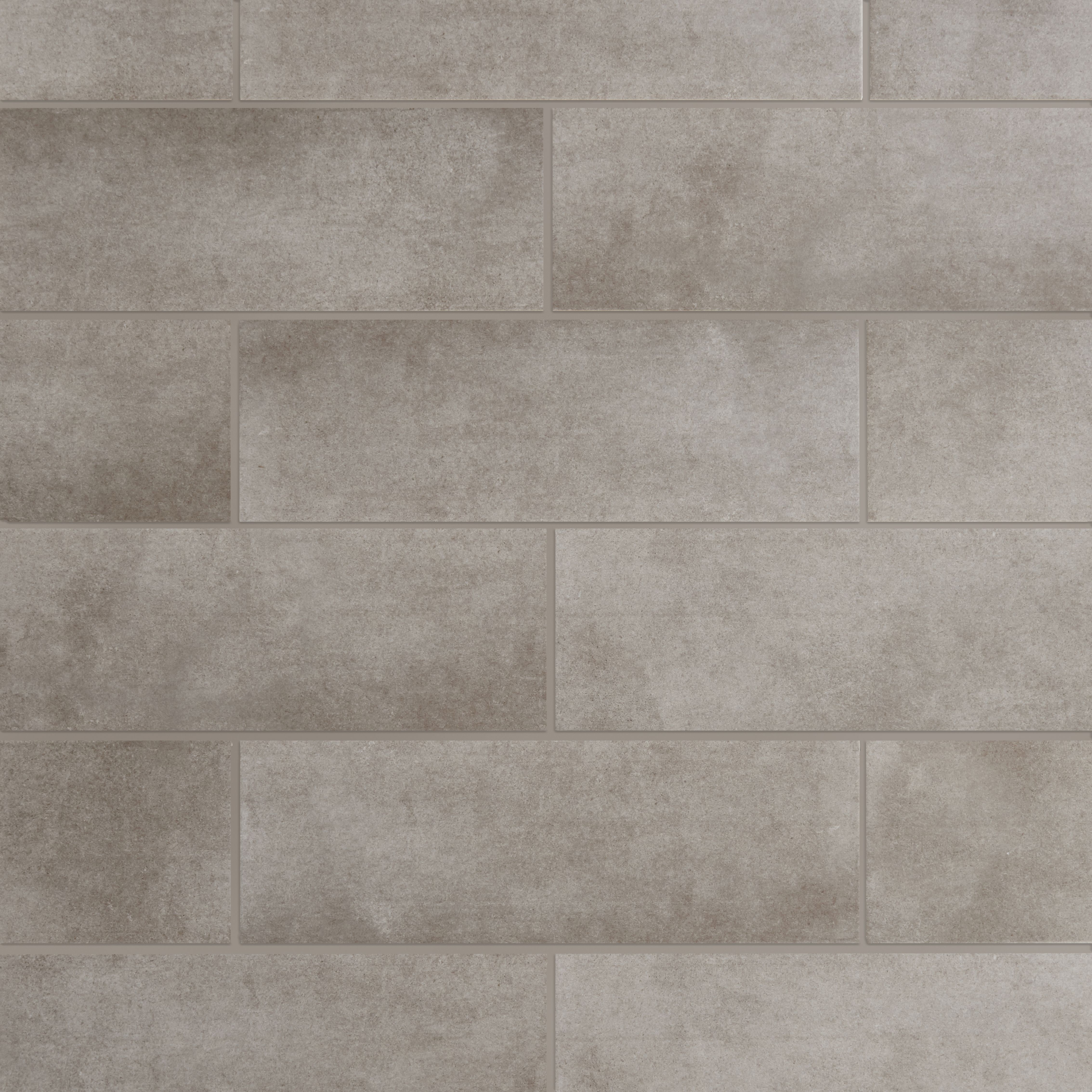 Konkrete Grey Matt Konkrete Concrete effect Ceramic Wall Tile, Pack of 8, (L)600mm (W)200mm