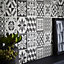 Konkrete Grey Matt Pattern Ceramic Wall Tile, Pack of 14, (L)500mm (W)200mm