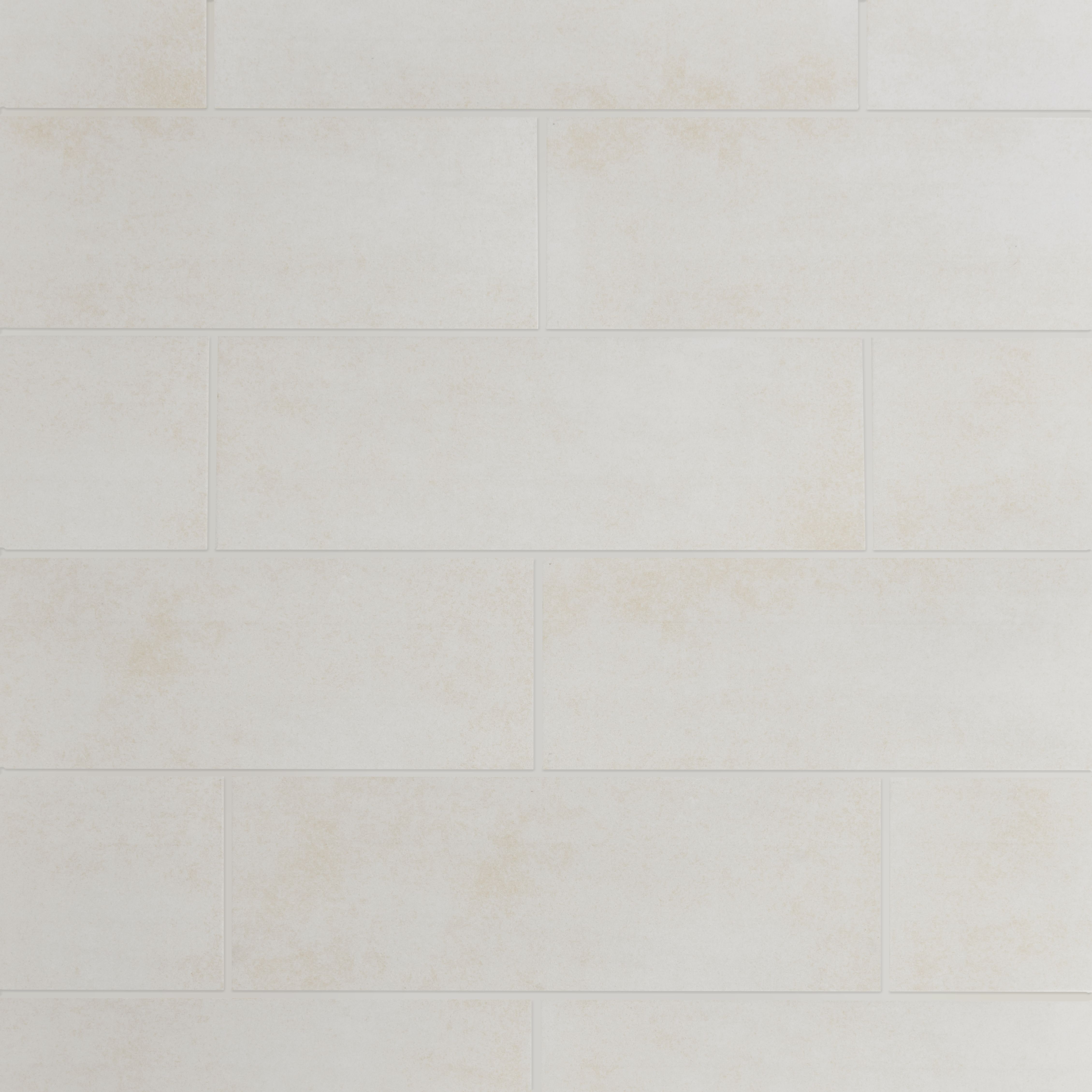 Konkrete Ivory Matt Konkrete Concrete effect Ceramic Wall Tile, Pack of 8, (L)600mm (W)200mm