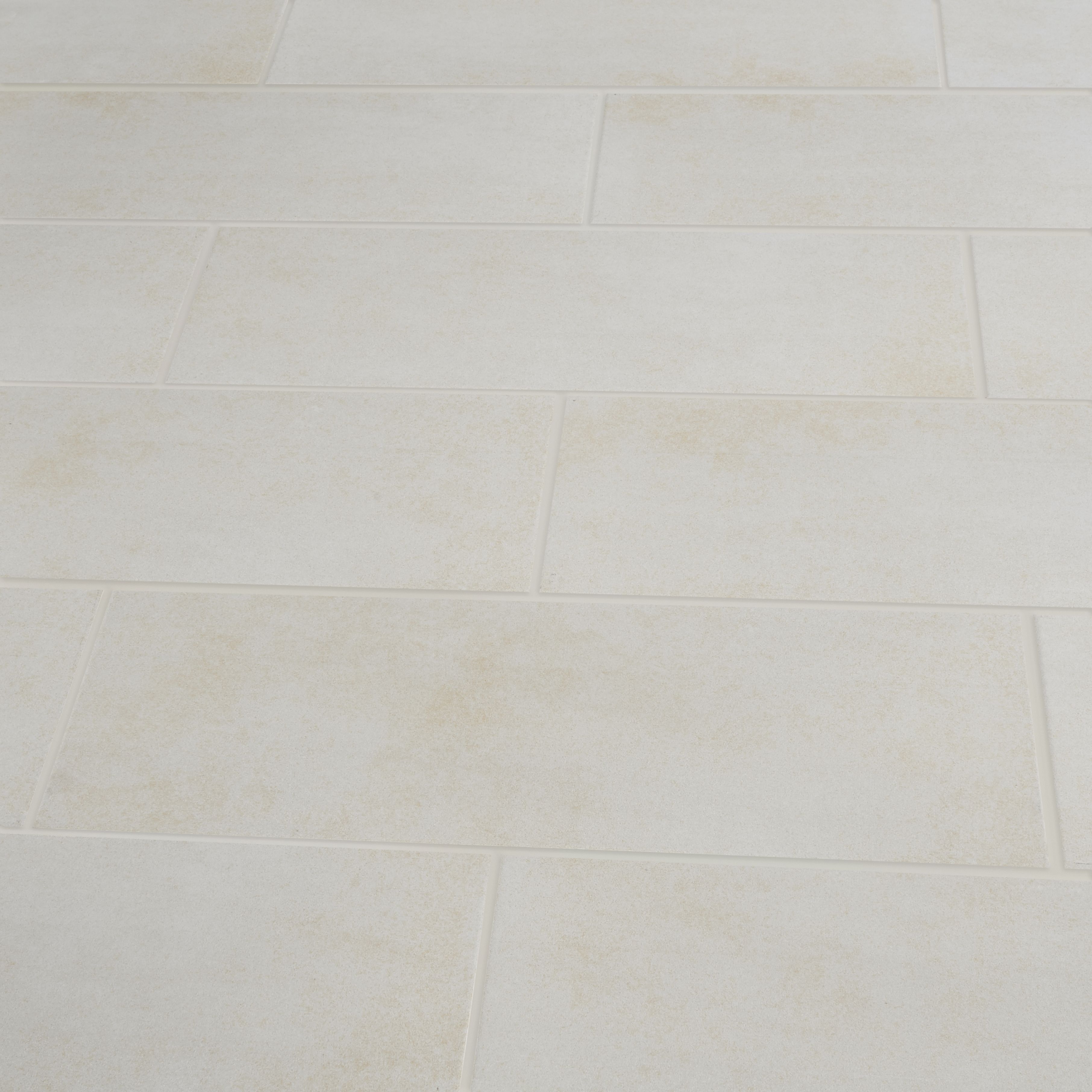 Konkrete Ivory Matt Konkrete Concrete effect Ceramic Wall Tile, Pack of 8, (L)600mm (W)200mm