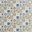 Konkrete Multicolour Matt Patchwork Ceramic Indoor Tile, Pack of 8, (L)600mm (W)200mm