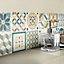 Konkrete Multicolour Matt Patterned Ceramic Wall Tile Sample