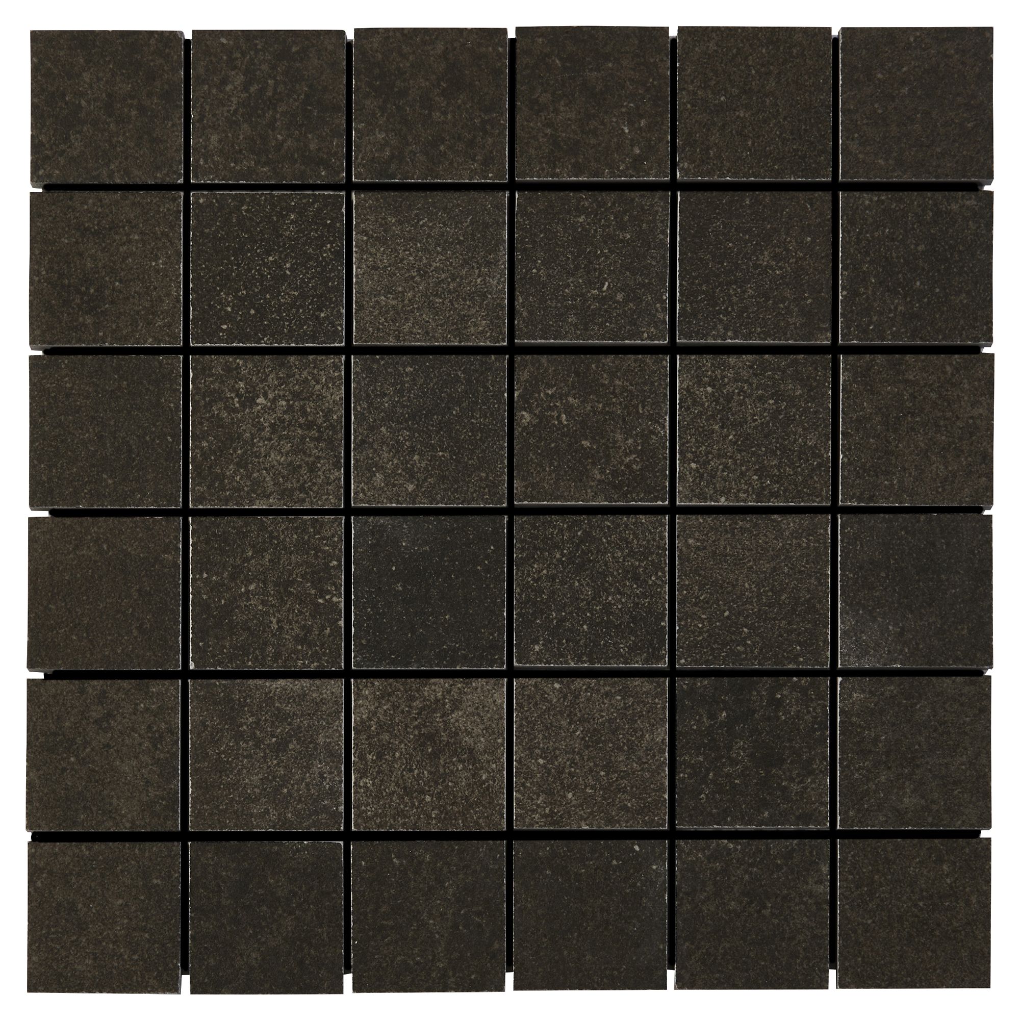 Kontainer Anthracite Matt Concrete effect Porcelain 5x5 Mosaic tile sheet, (L)305mm (W)305mm