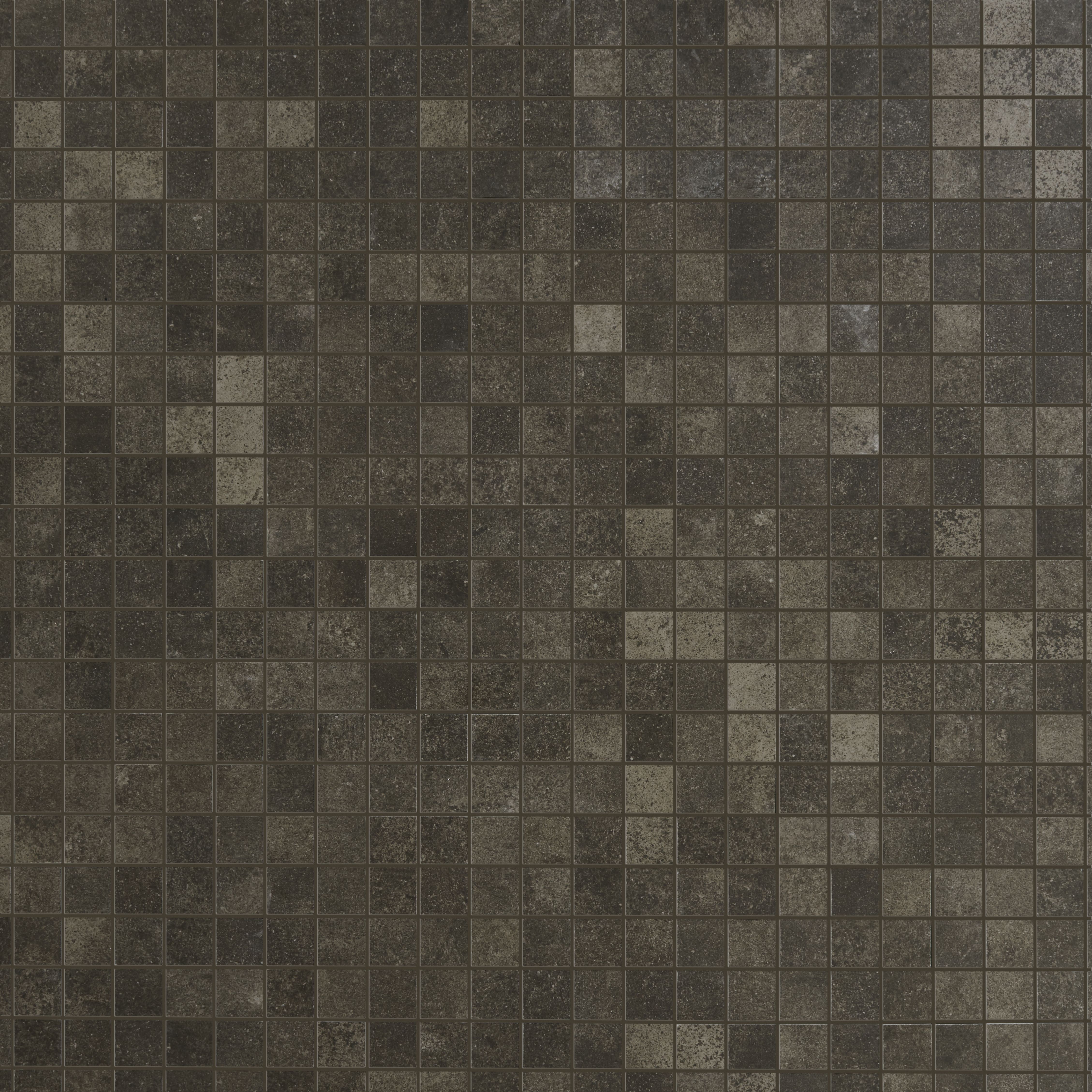 Kontainer Anthracite Matt Concrete effect Porcelain 5x5 Mosaic tile sheet, (L)305mm (W)305mm