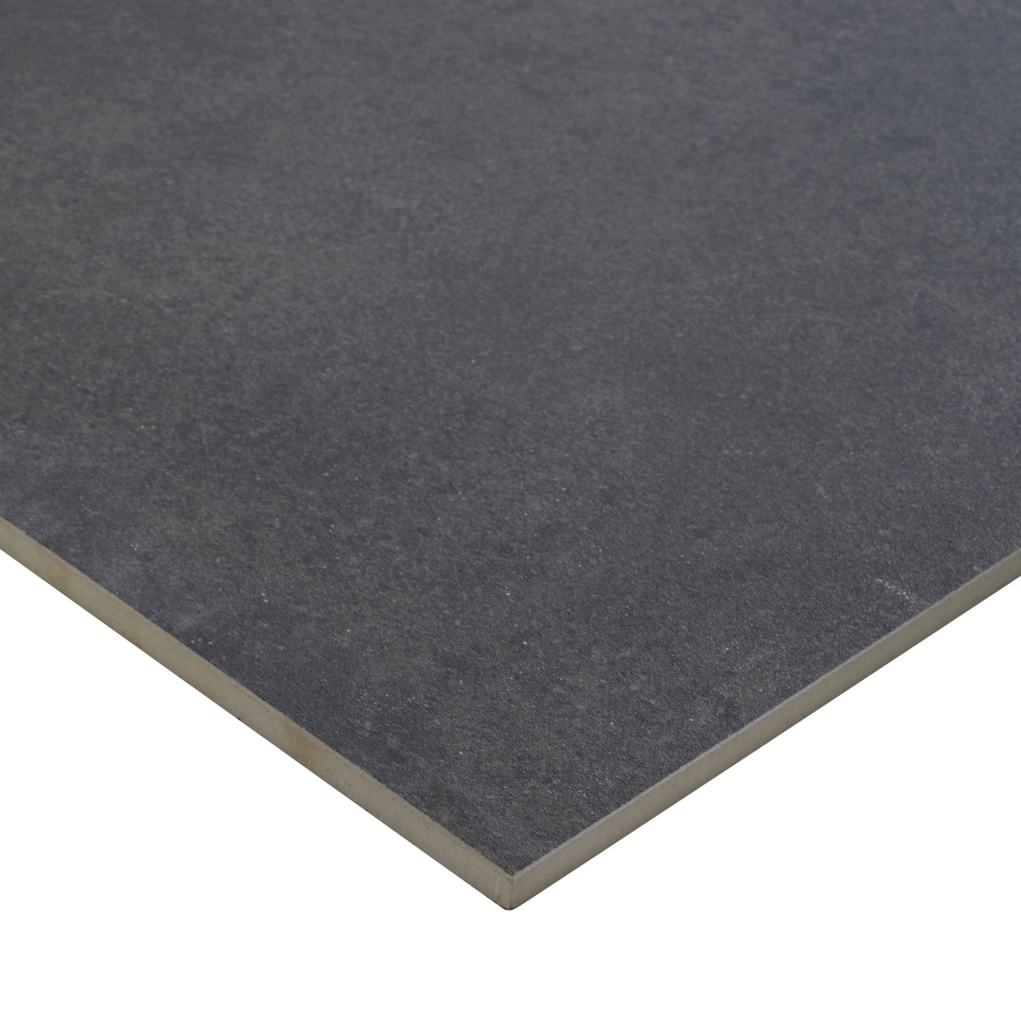 Kontainer Anthracite Matt Flat Concrete effect Porcelain Wall & floor Tile, Pack of 3, (L)590mm (W)590mm