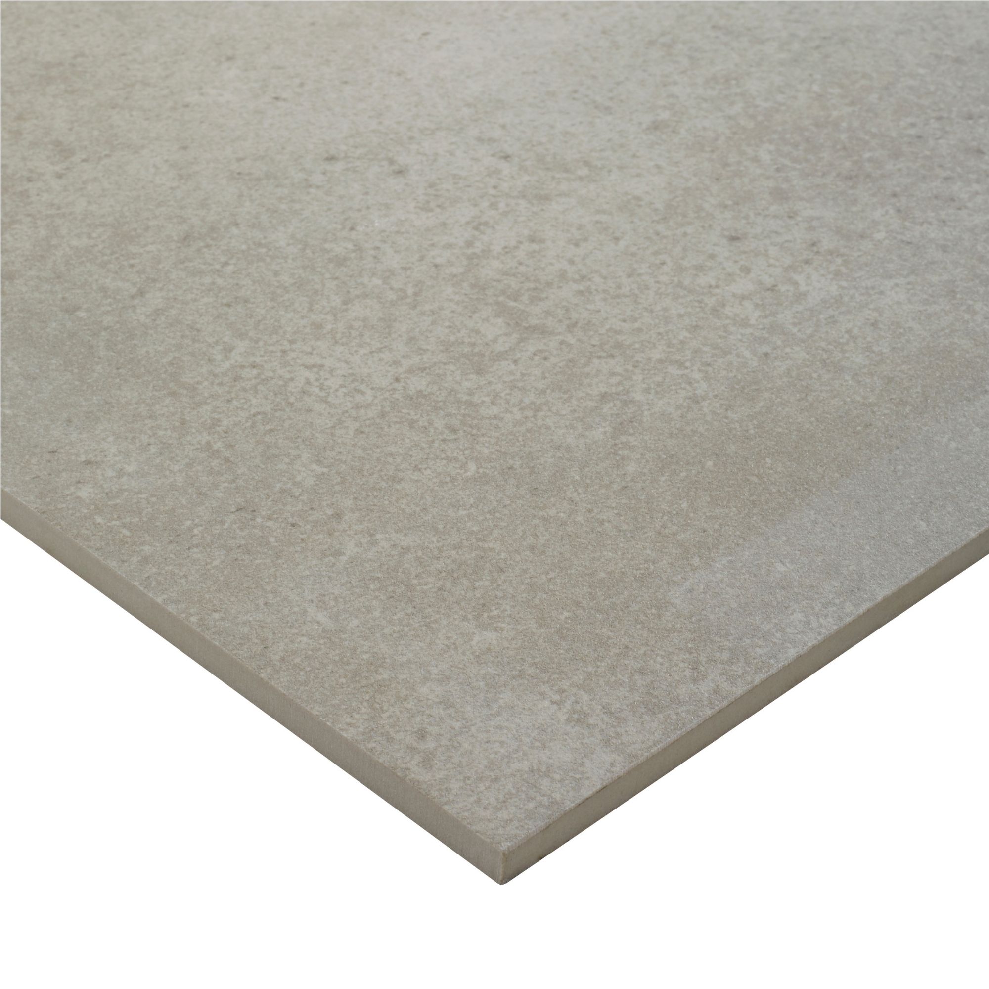 Kontainer Greige Matt Flat Concrete effect Porcelain Wall & floor Tile, Pack of 3, (L)590mm (W)590mm