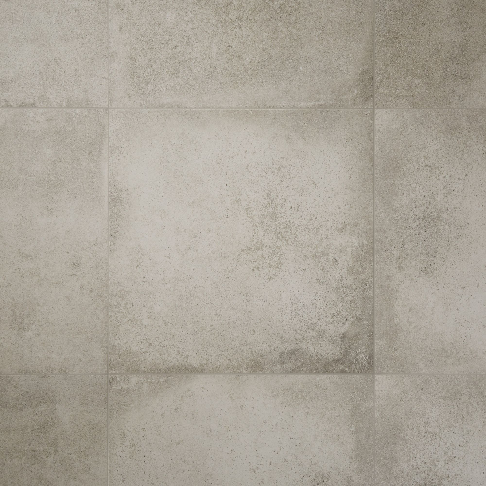 Kontainer Light grey Matt Flat Concrete effect Porcelain Wall & floor Tile, Pack of 3, (L)590mm (W)590mm