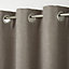 Kosti Grey Plain Blackout Eyelet Curtain (W)140cm (L)260cm, Single