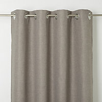 Kosti Grey Plain Blackout Eyelet Curtain (W)167cm (L)183cm, Single