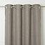 Kosti Grey Plain Unlined Eyelet Curtain (W)140cm (L)260cm, Single