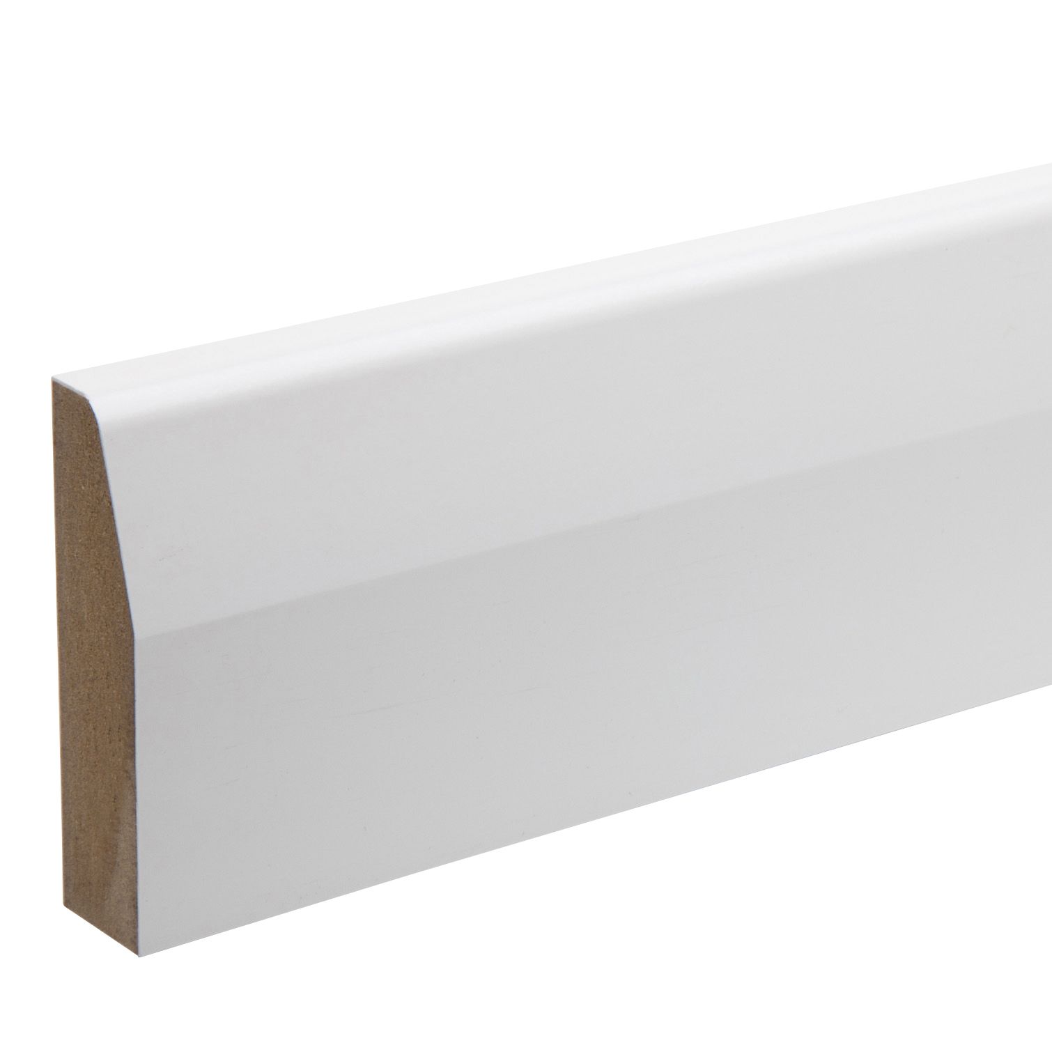 KOTA White MDF Chamfered Architrave (L)2.18m (W)69mm (T)18mm, Pack of 5