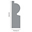 KOTA White MDF Torus Architrave (L)2.18m (W)69mm (T)18mm, Pack of 5
