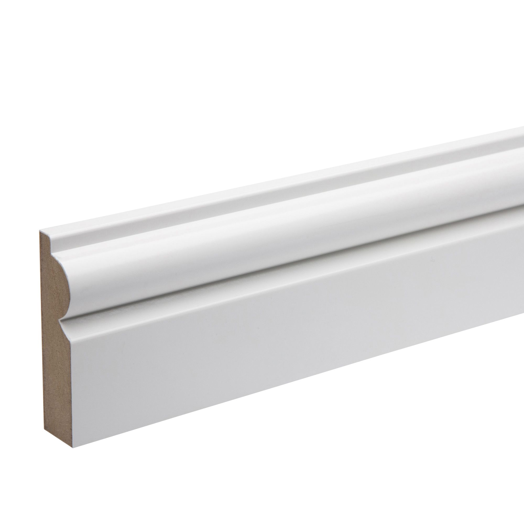 KOTA White MDF Torus Architrave (L)2.18m (W)69mm (T)18mm, Pack of 5