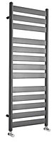 Kudox Linear Electric Anthracite Towel warmer (W)500mm x (H)1300mm