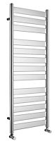Kudox Linear Electric Silver Chrome effect Towel warmer (W)500mm x (H)1300mm