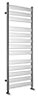 Kudox Linear Electric Silver Chrome effect Towel warmer (W)500mm x (H)1300mm