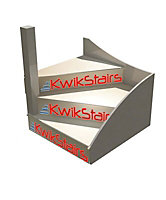 KwikStairs Left-handed Bottom winder staircase, (W)900mm