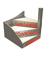 KwikStairs Right-handed Bottom winder staircase, (W)900mm