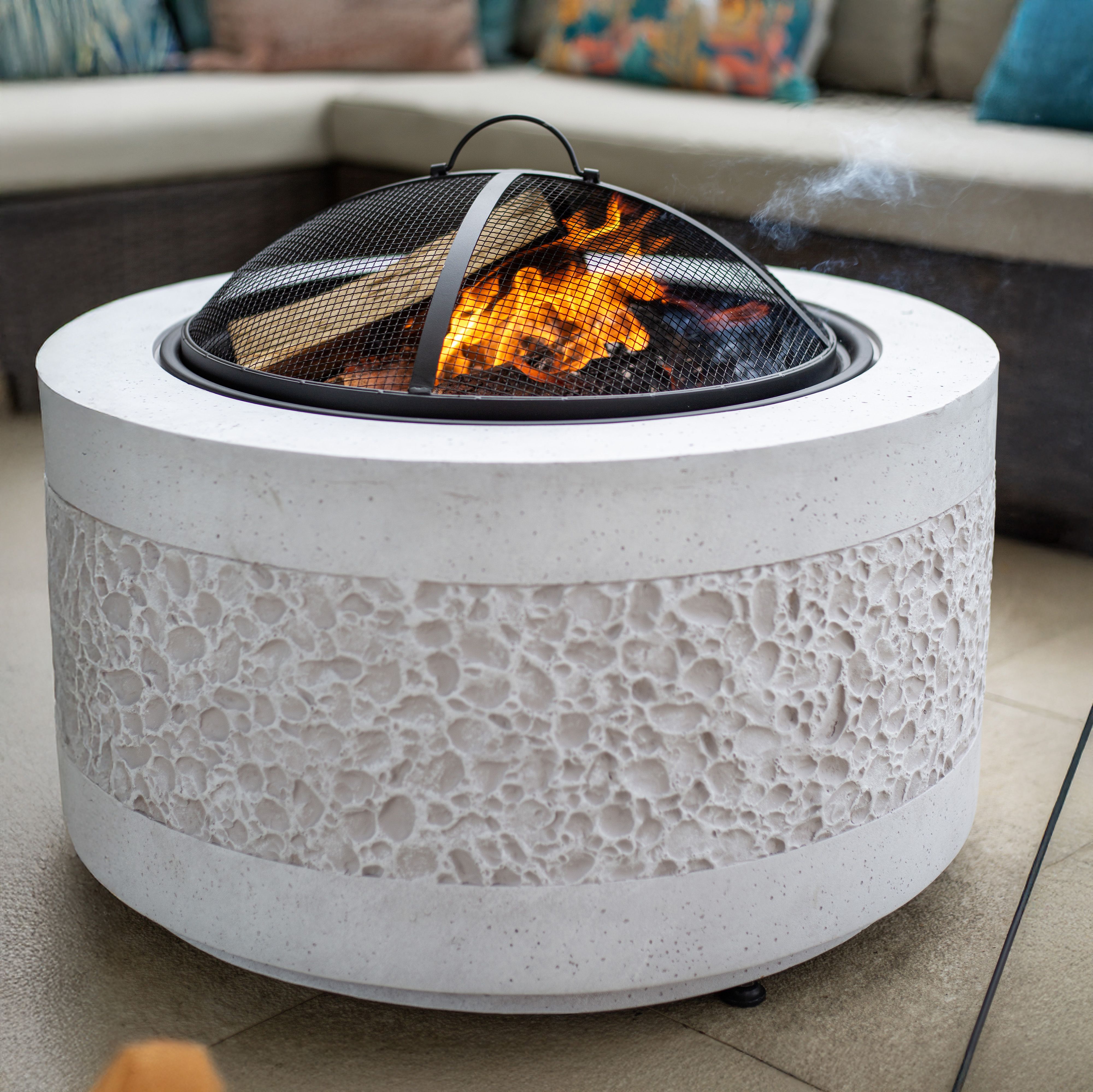La Hacienda Piedra Steel Matt Grey Firepit