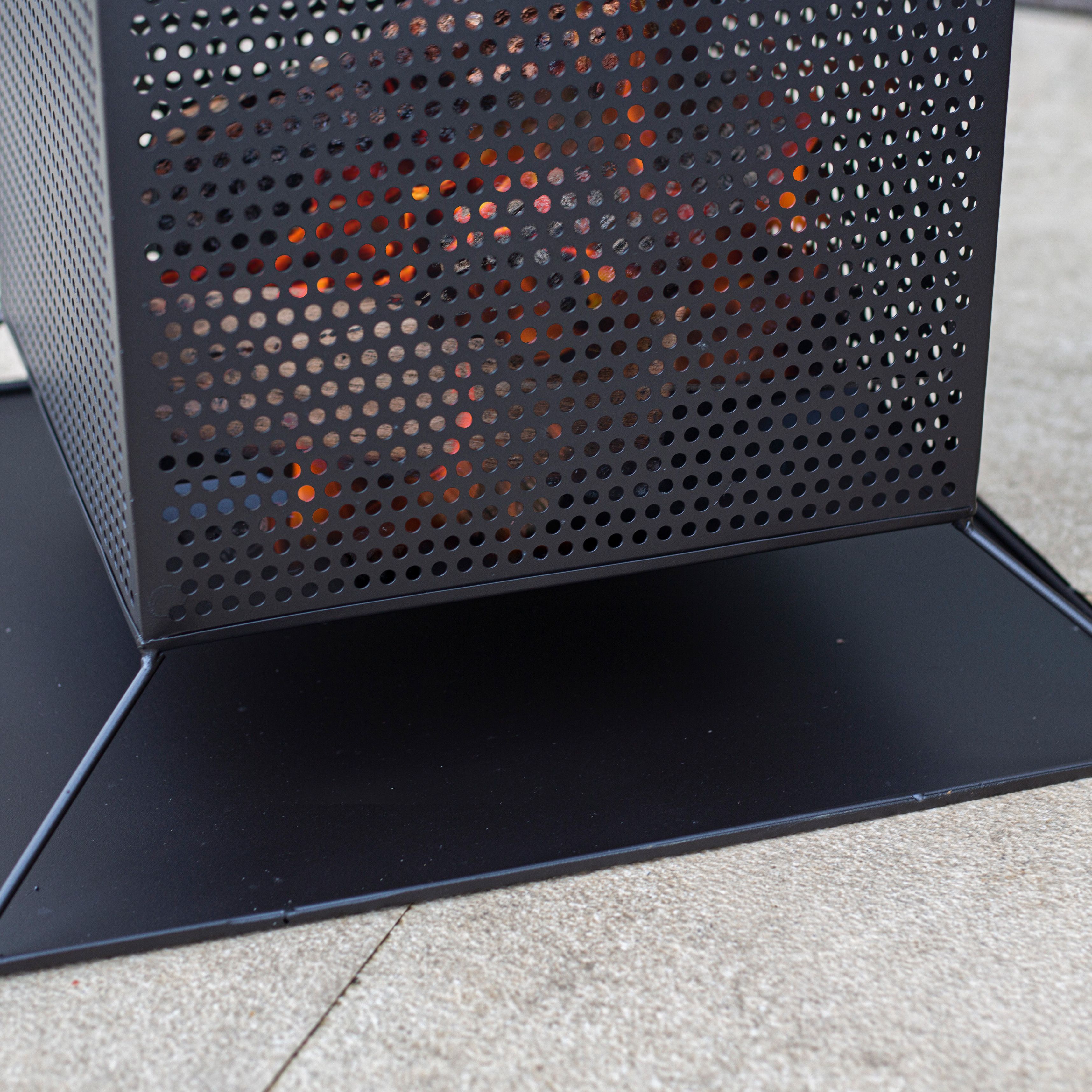 La Hacienda Quadrada Steel Matt Black Firepit